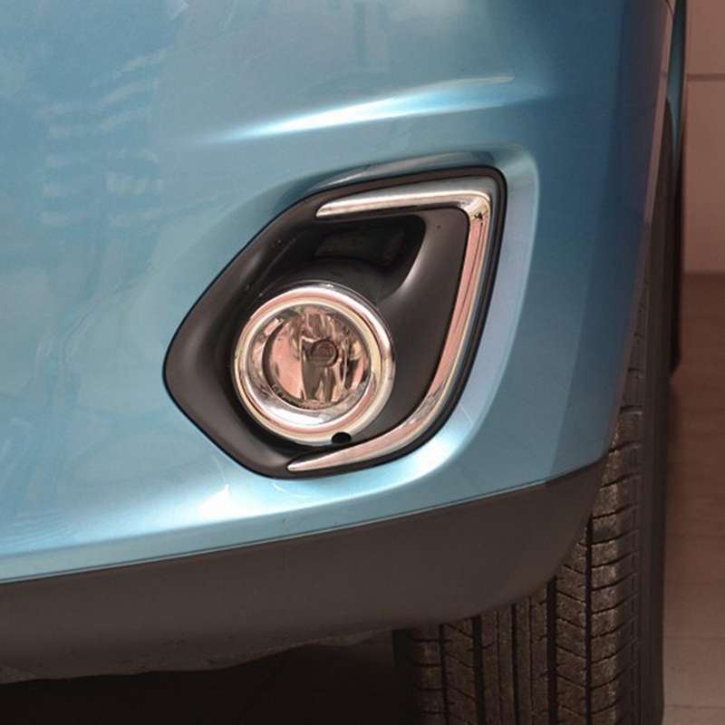 Car ABS Chrome Head Front Fog Light Lamp Sticker Cover Trim for ASX 2013 2014 2015