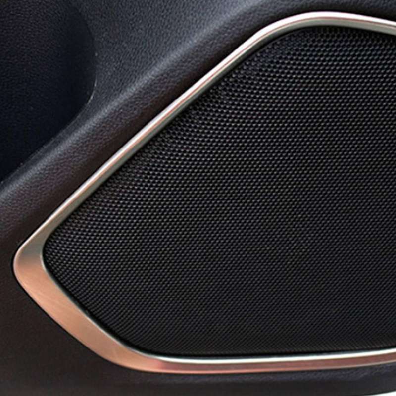 Car ABS Chrome Inner Door Stereo Speaker Ring Audio Sound Decoration Cover Tirm for FitJazz 2014-202