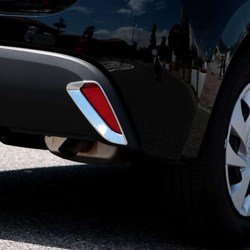 Car ABS Chrome Rear Bumper Fog Lamp Cover Decoration Cover Trim for Yaris 2020 2021 Accessories