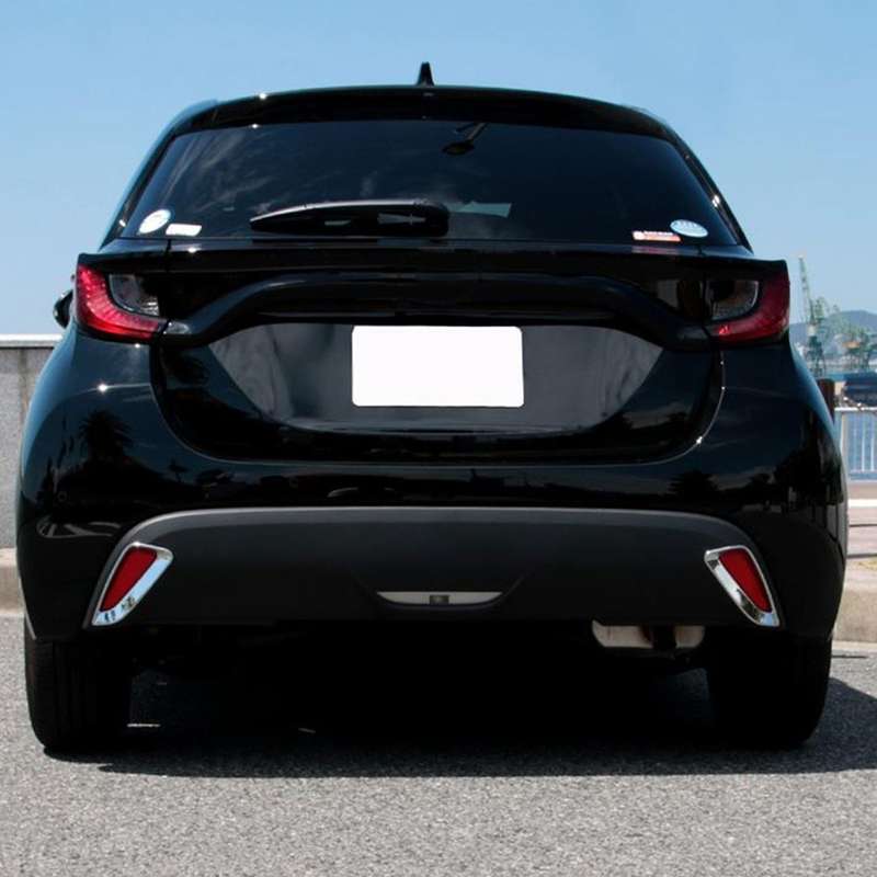 Car ABS Chrome Rear Bumper Fog Lamp Cover Decoration Cover Trim for Yaris 2020 2021 Accessories