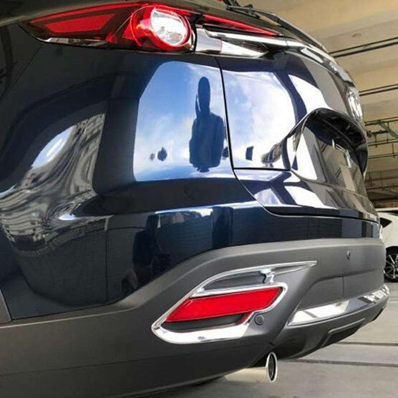 Car ABS Chrome Rear Fog Lights Fog Lamp Decoration Frame Cover Trim for -9 CX9 2017 2018 2019 2020