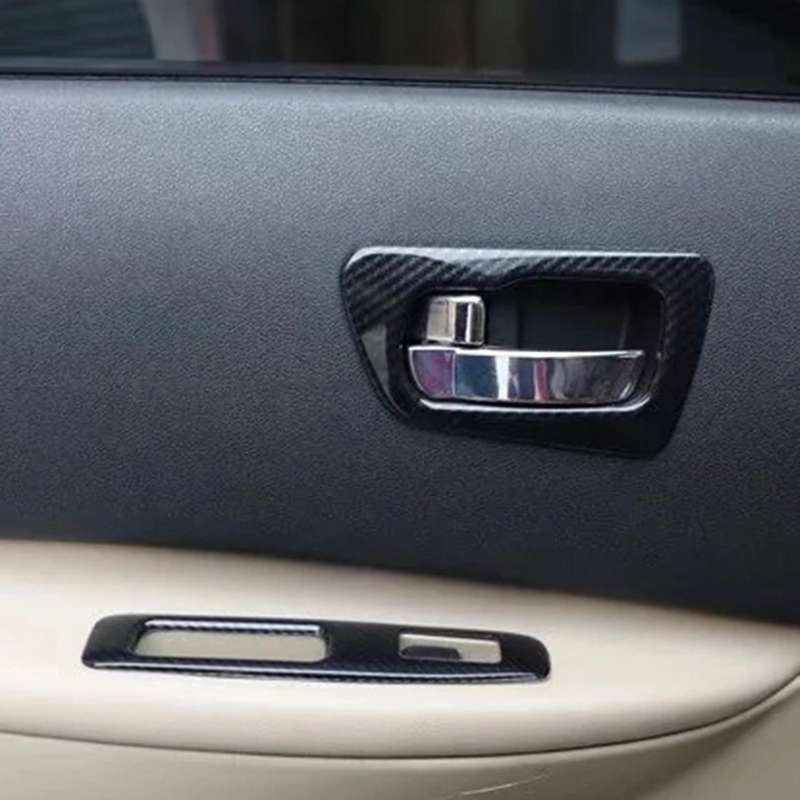 Car ABS Door Inner Handle Bowl Armrest Handrail Frame Lamp Panel for J10 2008-2015 Carbon Fiber