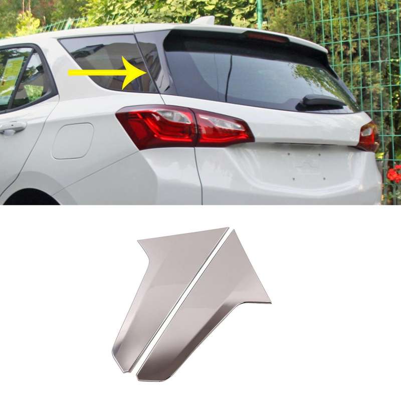Car ABS Chrome Rear Tail Window Pillar Moulding Covers Trim for 2017