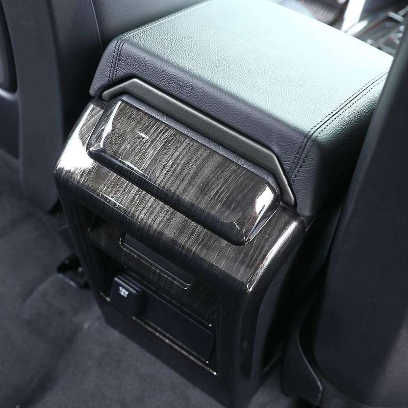 Car ABS Grain Rear Air Conditioning Vent Cover Trim Armrest Cover for Sport 2015-2019