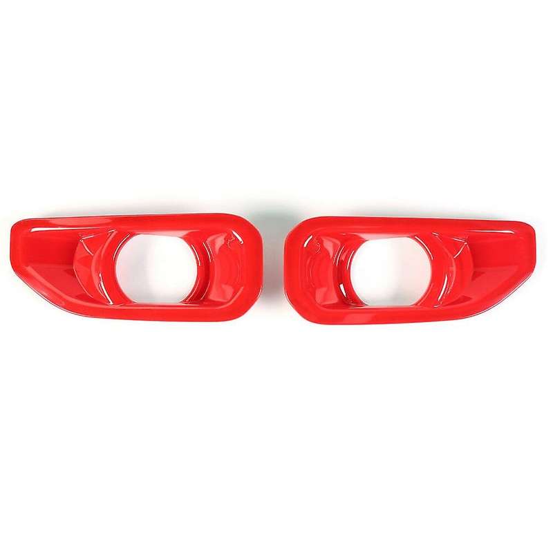 Car ABS Front Fog Lamp Light Cover Trim Decoration for JL 2018+ Accessories Red