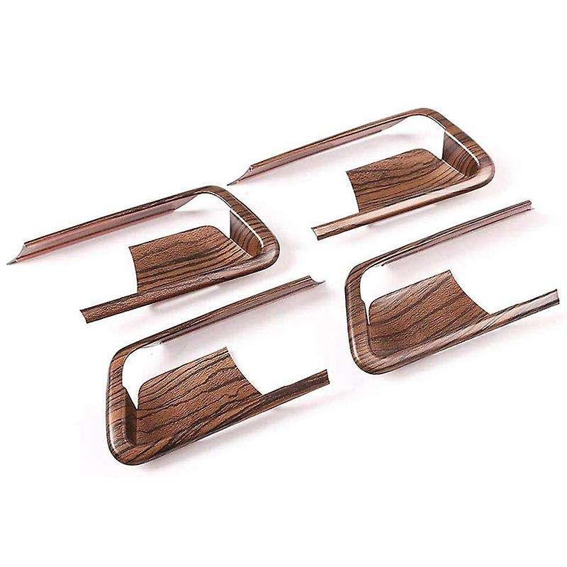 Car ABS Interior Door Bowl Cover Trim Accessories Wood Grain for Land Cruiser Prado FJ150 150 2014-2