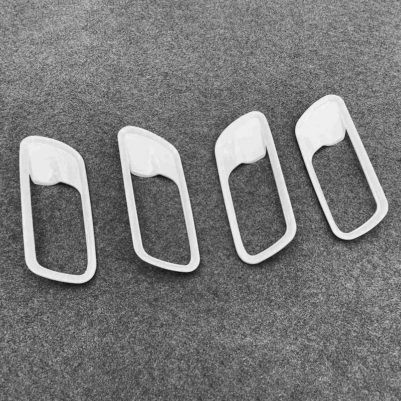 Car ABS White Interior Door Bowl Frame Handle Cover Trim for Fit Jazz 2020 2021