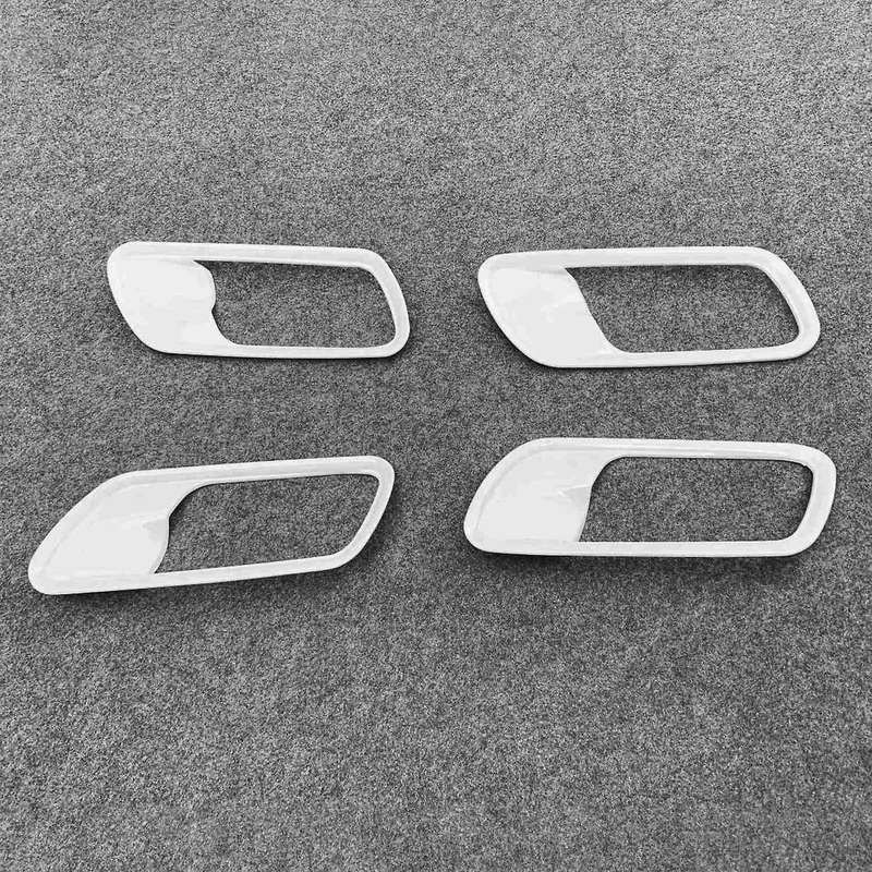 Car ABS White Interior Door Bowl Frame Handle Cover Trim for Fit Jazz 2020 2021