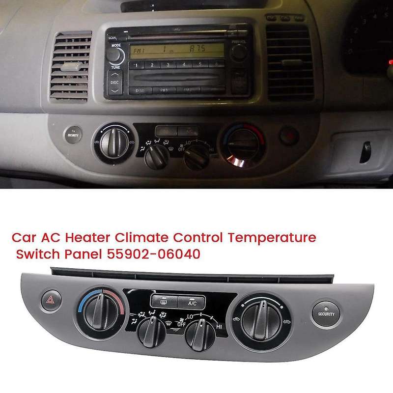 Car Ac Heater Climate Control Temperature Switch Panel 55902-06040 for 2002-2006 Air Conditioner Pan