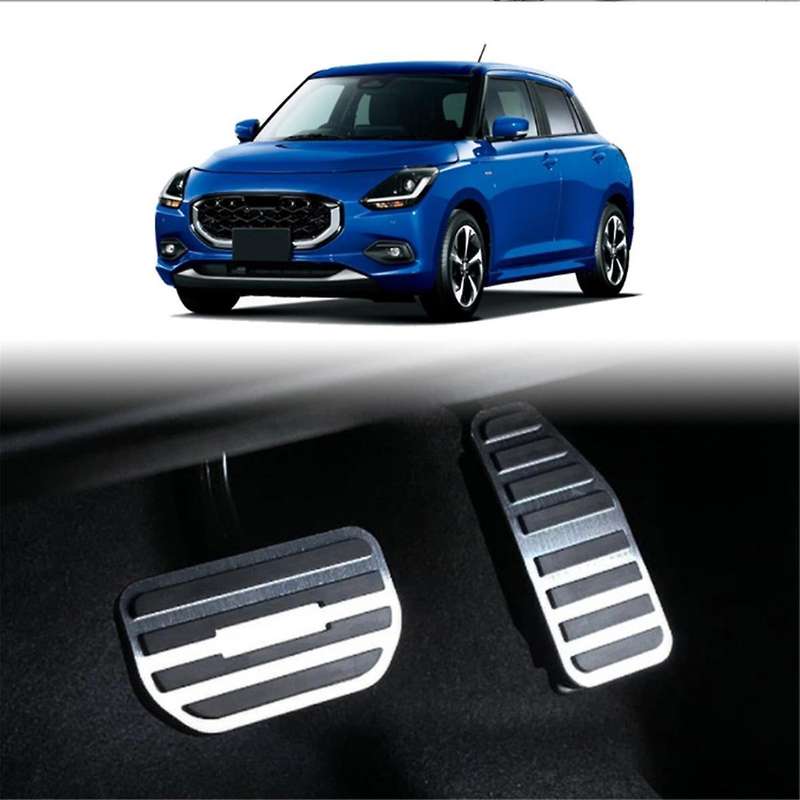 Car Accelerator Brake Pedal Pad Covers Aluminum Alloy for Swift /ZD Series 2024+ Anti-Skid Brake St