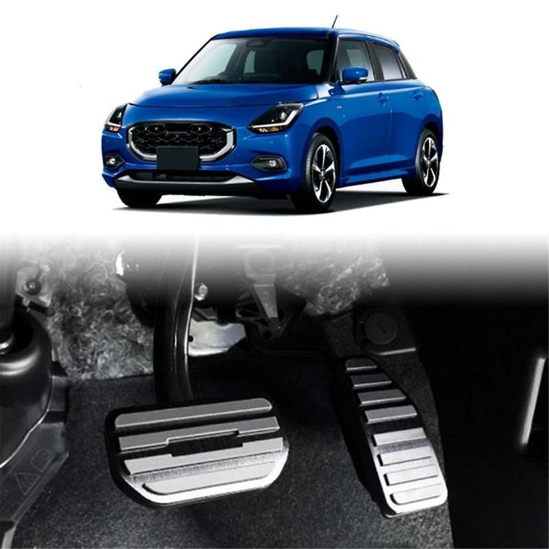 Car Accelerator Brake Pedal Pad Covers Aluminum Alloy for Swift /ZD Series 2024+ Anti-Skid Brake Sti