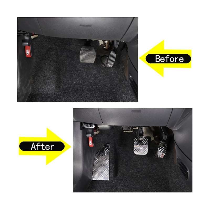 Car Accelerator Footrest Pedal Brake Clutch Pad for 500 2010-2015 Interior Accessories Aluminum All