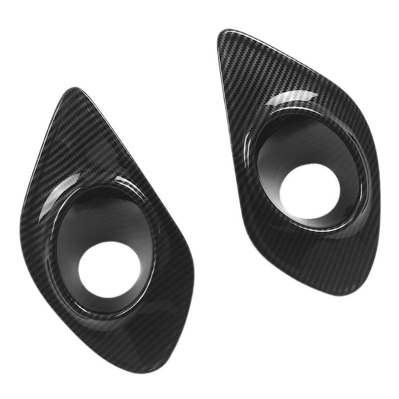 Car Accessories ABS Carbon Fiber Front Bumper Fog Light Lamp Frame Cover Trim for Charger 2015-2020