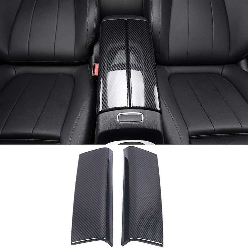 Car Accessories Armrest Console Cover Trim Carbon Fiber Grain Abs for - -Class X247 2019 2020