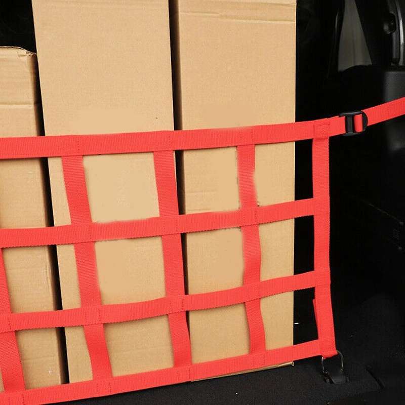 Car Accessories Car Rear Trunk Cargo Luggage Mesh Block Bezel Net for Wrangler JK JL 2007-2020 Red