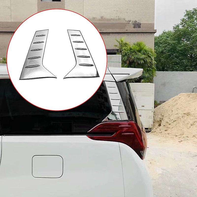 Car Accessories C Pillar Rear Window Quarter Cover Garnish Silver for Alphard Vellfire 3Rd Gen 2016-