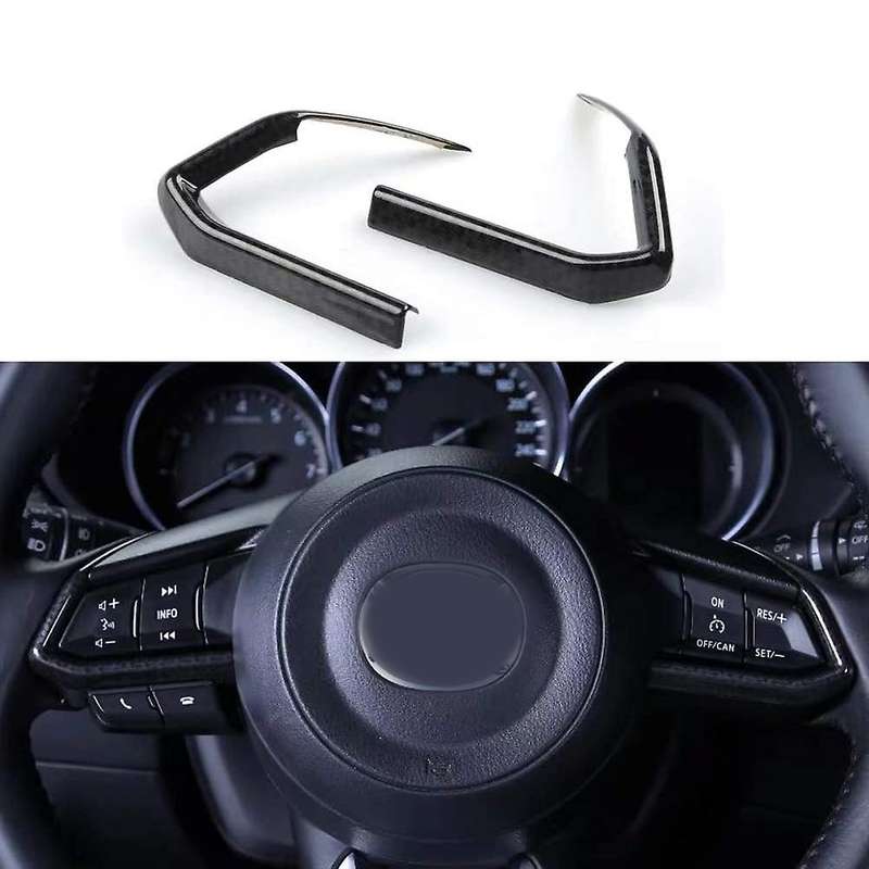 Car Accessories, Carbon Fiber Interior Steering Wheel Button Sequin Decorative Cover, for 6 -4 -5 -