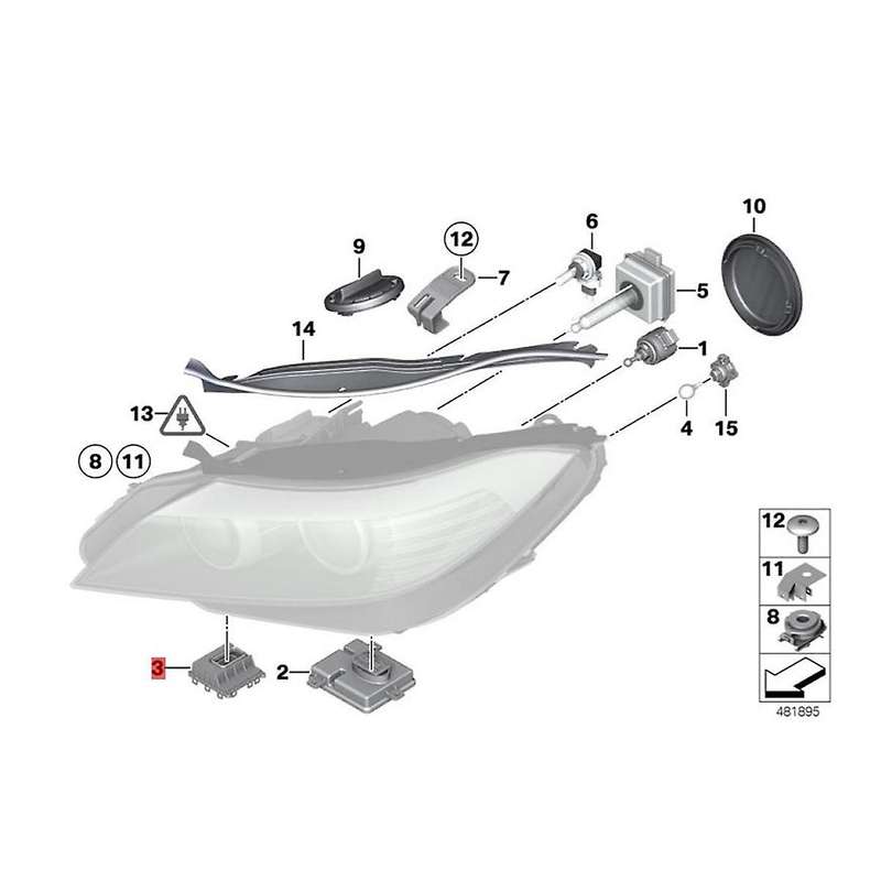 Car Adaptive Headlight AFS Control Module 63 11 7182396 for E90 E92 E93 E70 X5 E71 X6 E72 X6 E89 Z4