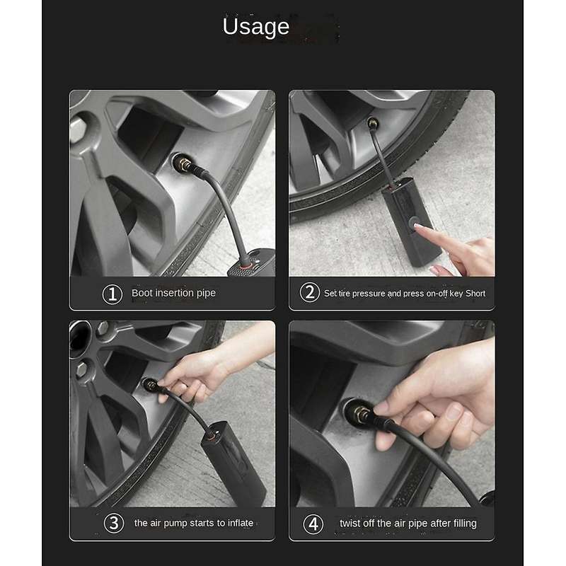 Car Air Compressor Electric Portable Wireless Inflatable Tire Inflator Air Pump Rechargeable for Car