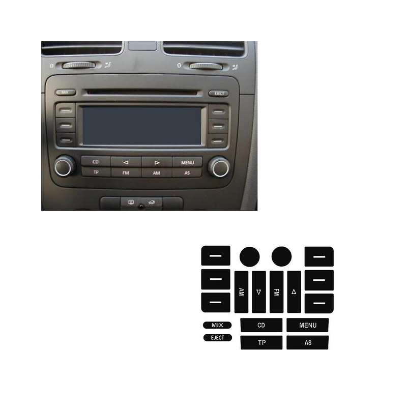 Car Air Conditioning Climate Temperature Radio Repair Kit Stickers Decals for Golf Mk5 for Fix Worn