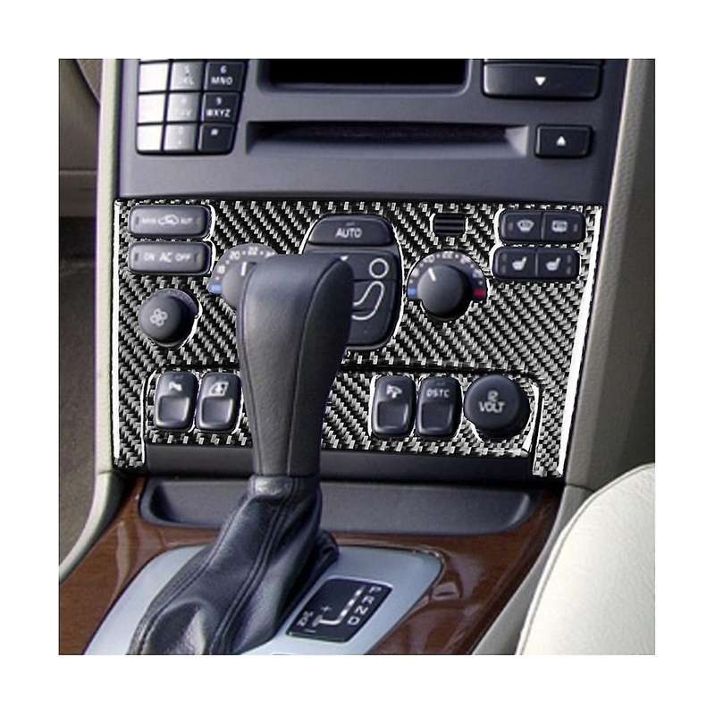 Car Air Conditioning Button Ac Panel Cover Trim Decorative Sticker Carbon Fiber for Xc90 2003-2014