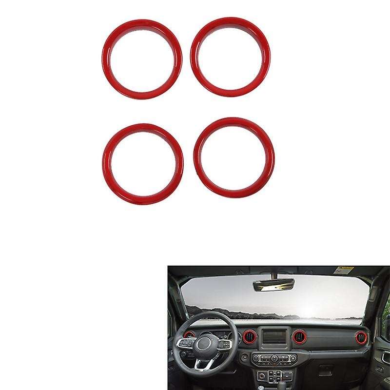 Car Air Conditioning Outlet Cover Ring AC Vent Trim Sticker for Wrangler JL 2018 2019 2020 Car Acces