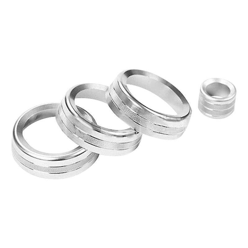Car Air Conditioning Knob Volume Control Knob Cover Trim Fit for Evoque 12-18 Silver