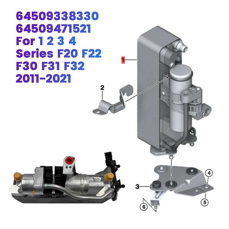 Car Air Condtioning Condenser 64509338330 for 1 2 3 4 Series F20 F22 F30 F31 F32 2011-2021 64509471