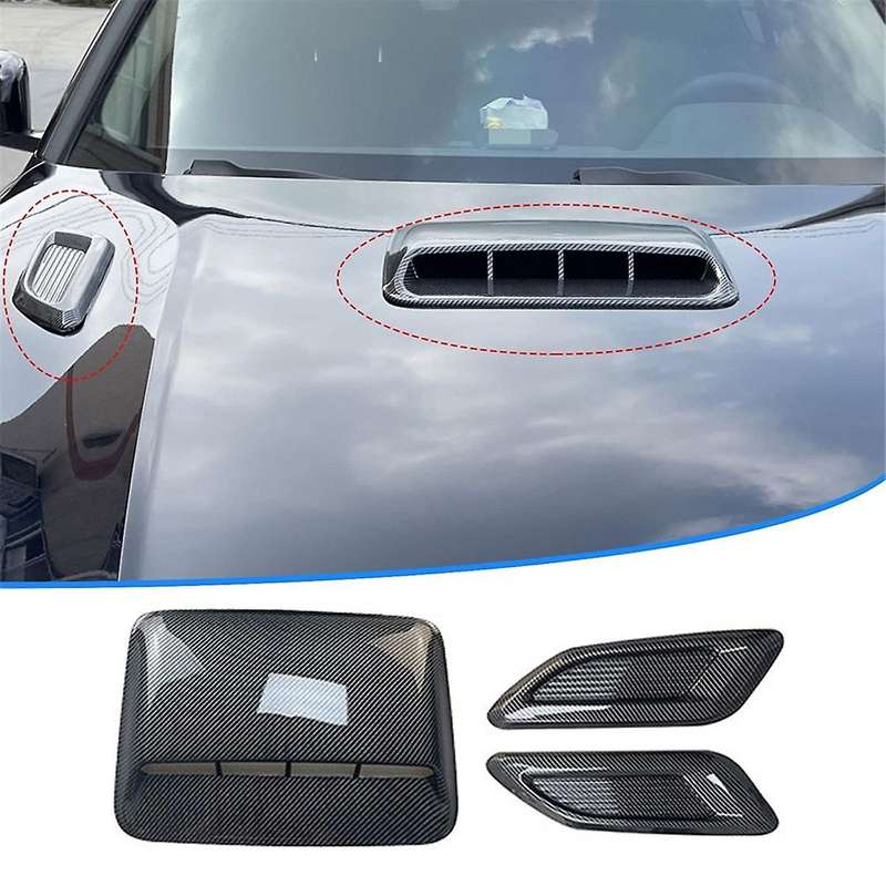 Car Air Flow Intake Hood Scoop Vent Bonnet Decor Cover Center Side Air Outlet Hood Auto Exterior Acc