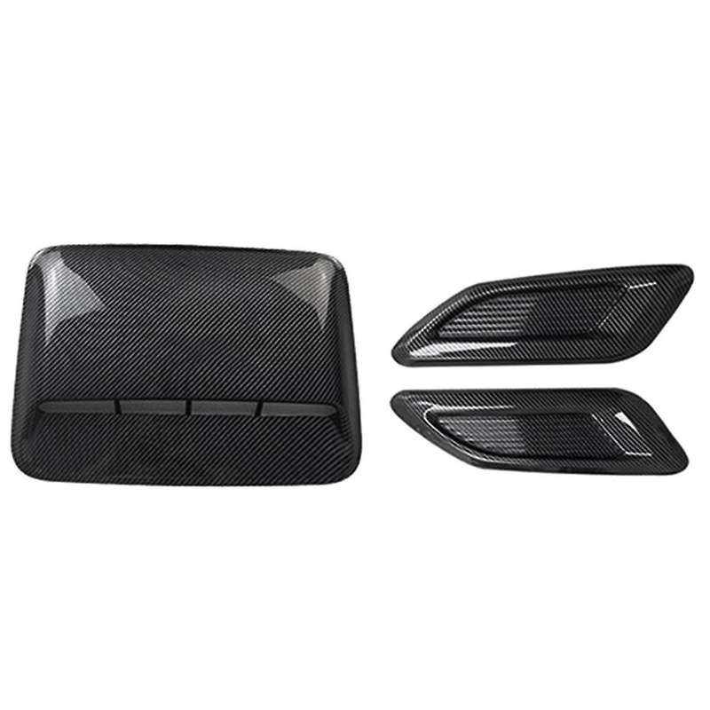 Car Air Flow Intake Hood Scoop Vent Bonnet Decor Cover Center Side Air Outlet Hood Auto Exterior Ac