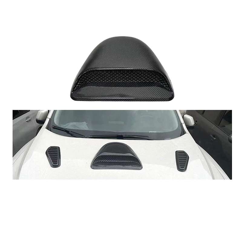 Car Air Flow Intake Hood Scoop Vent Bonnet Decorative Covers Racing Style Bonnet Vent Front Engine C