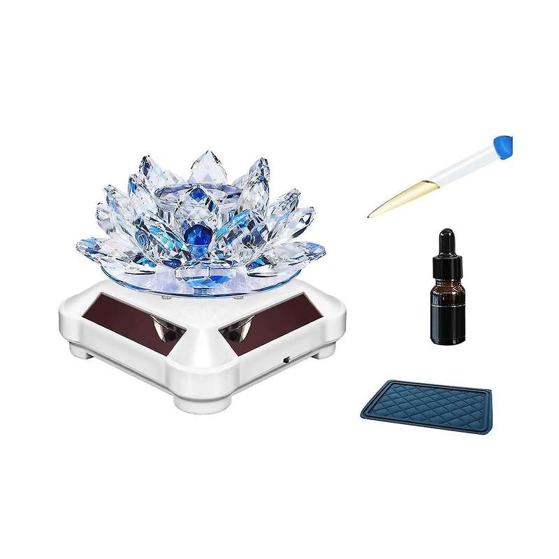 Car Air Fragrance Solar Charging Automatic Rotating Ornament Car Interior Accessories Rotating Cryst