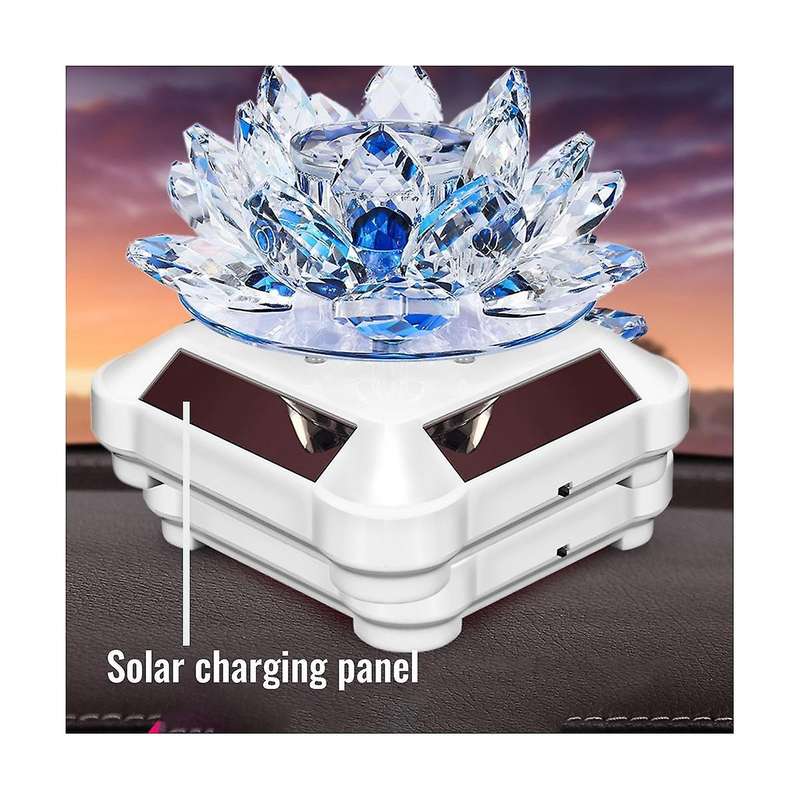 Car Air Fragrance Solar Charging Automatic Rotating Ornament Car Interior Accessories Rotating Cryst