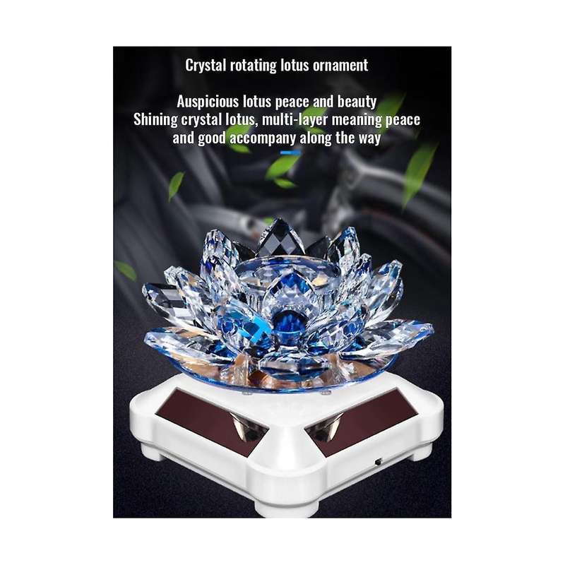 Car Air Fragrance Solar Charging Automatic Rotating Ornament Car Interior Accessories Rotating Cryst