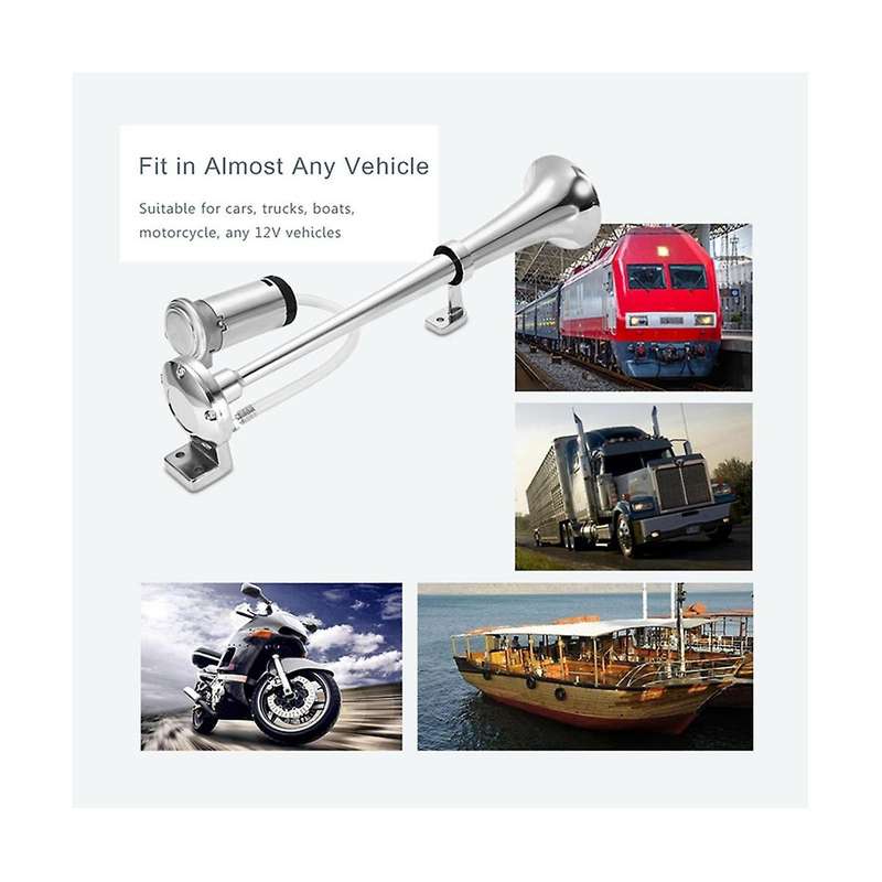 Car Air Horn 17 Inch 150db 180w Car Siren Tone Pump Single Horn Compressor for Truck Car Boat Motor