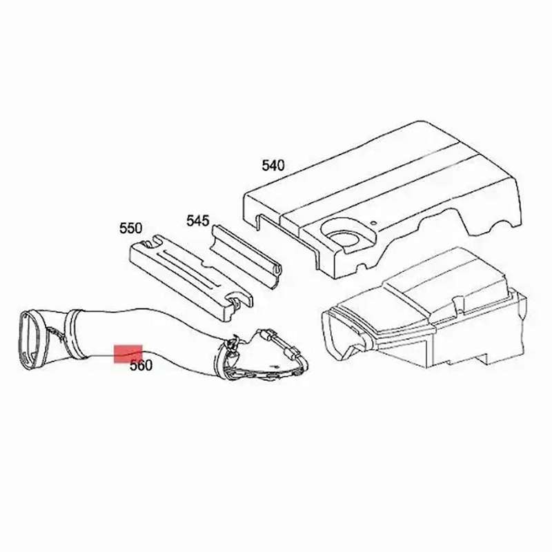 Car Air Intake Hose for Mb Class R171 Slk200 2004-2011 Air Filter Intake Tube 2710941382 A2710941382