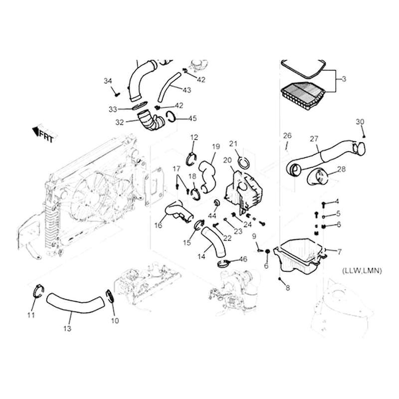 Car Air Intake Hose for CG Captiva 2.0 Turbo 96628983