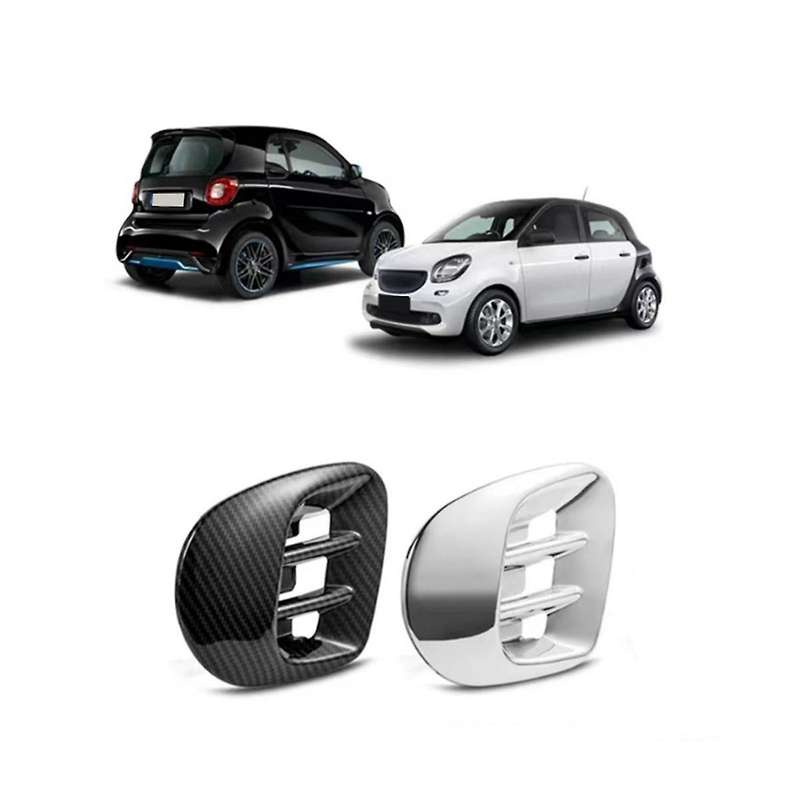 Car Air Outlet Trim Frame Air Inlet Protective Cover for Smart 453 Fortwo 2015-2020 Silver