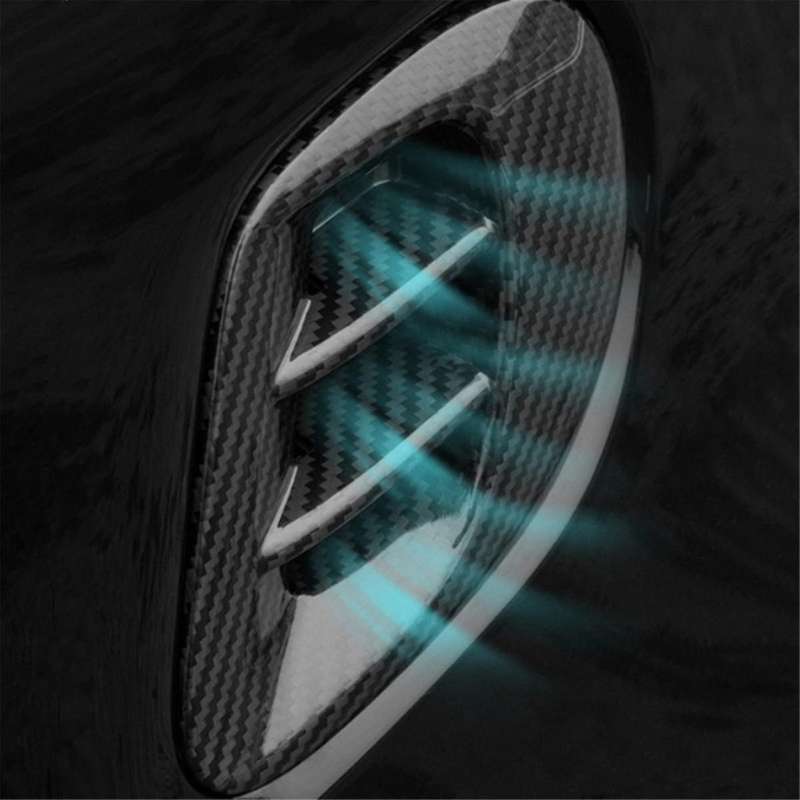 Car Air Outlet Trim Frame Air Inlet Protective Cover for Smart 453 Fortwo 2015-2020 Carbon Fiber