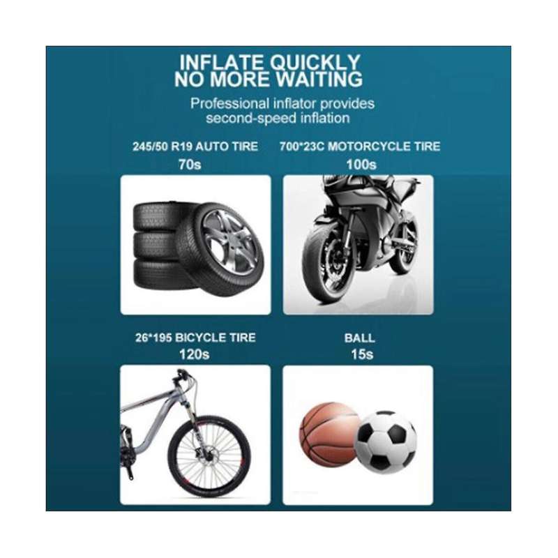 Car Air Pump Tire Air Pump Smart Air Pump Tire Inflator Auto Supplies Top Version