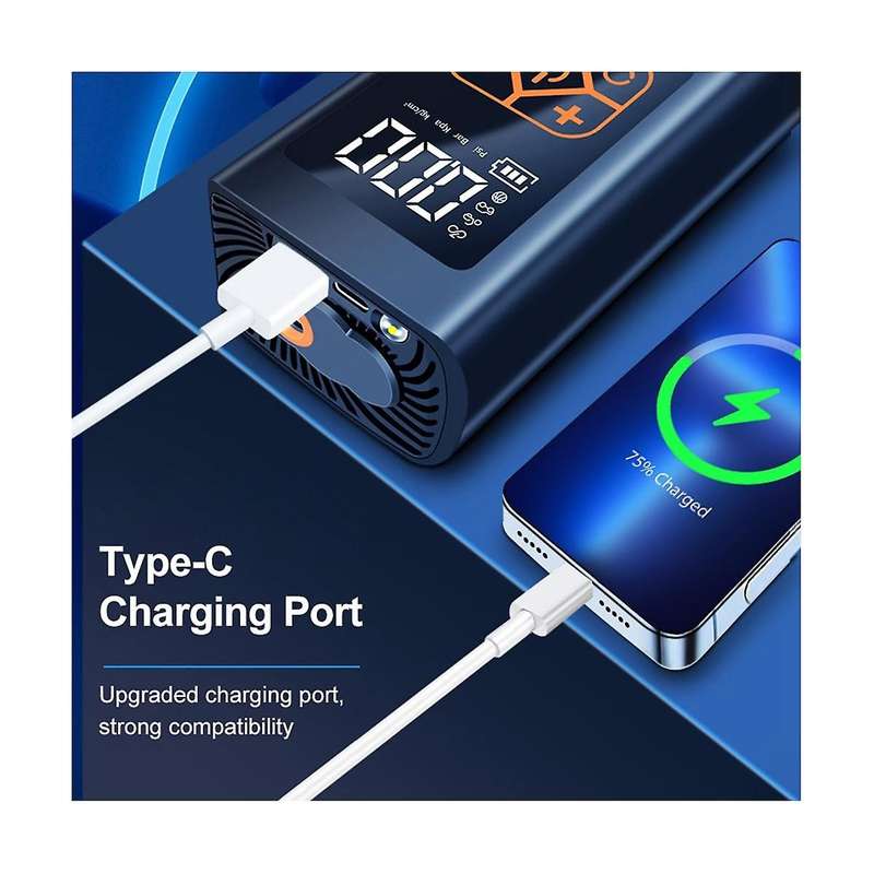 Car Air Pump Portable Car Air Compressor 4000mah Digital Display Electric Tire Inflator Pump for Mot