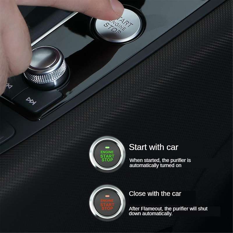 Car Air Purifier Car Air Ionizer Hepa Filter Solar Negative Ion Deodorant Air Freshener Usb Ozone Ge