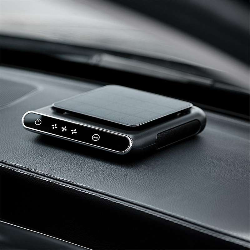 Car Air Purifier Portable Air Ionizer Solar Deodorizer Smoke Pm2.5 Hepa Filter Car Negative Ion Deod