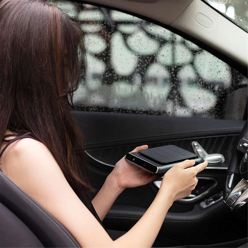 Car Air Purifier Portable Air Ionizer Solar Deodorizer Smoke Pm2.5 Hepa Filter Car Negative Ion Deod