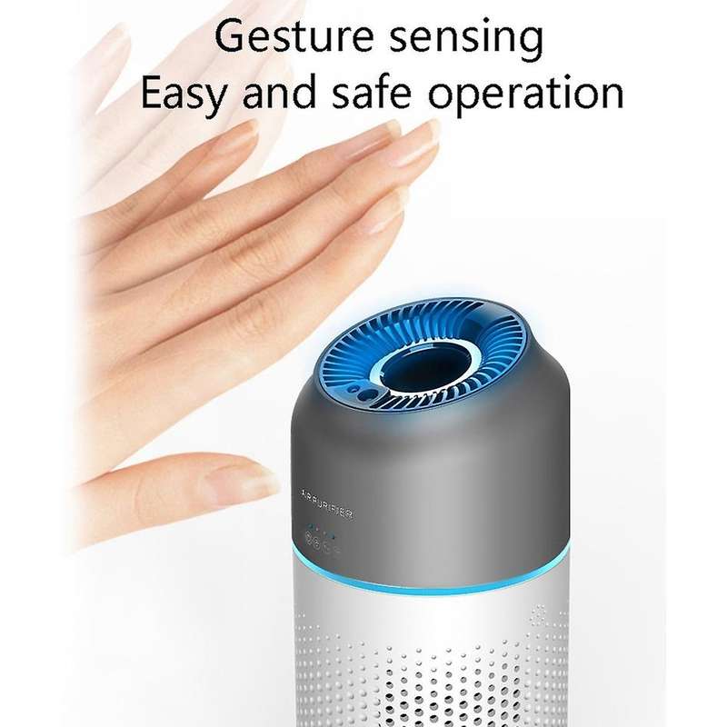 Car Air Purifier Gesture Induction Switch Portable H13 Filter Negative Ion Purifiers with Spare Filt
