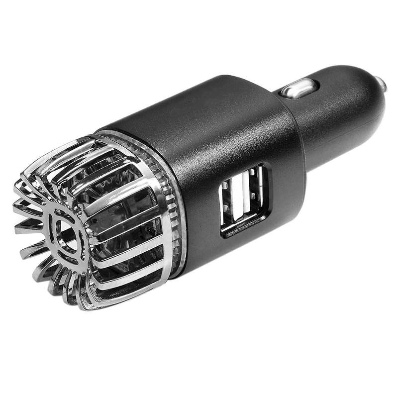 Car Air Purifier Viruses Eliminator Pet Deodorizer Smoke Cleaner Food Odors Eliminator 12V Dual USB