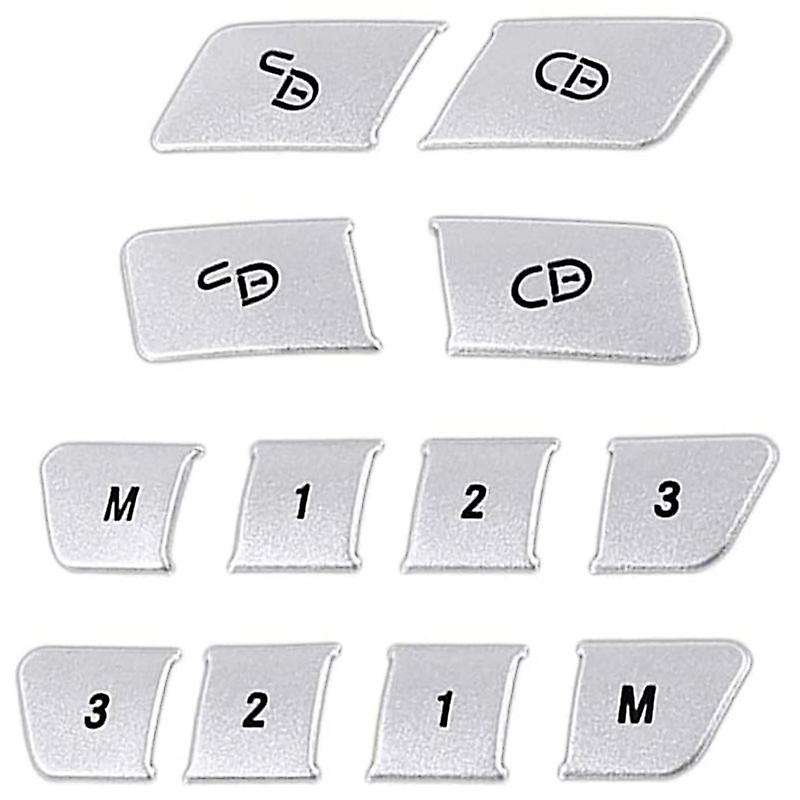 Car Aluminum Seat Memory Door Lock Unlock Switch Button Trim Cover Stickers for ML C E Class GLA CLA