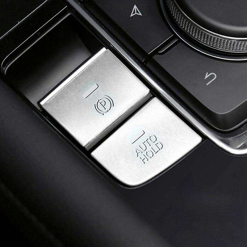 Car Aluminum Handbrake Parking Brake AUTO HOLD Button Cover Frame Trim Sticker for 3 Axela -30 MX-30