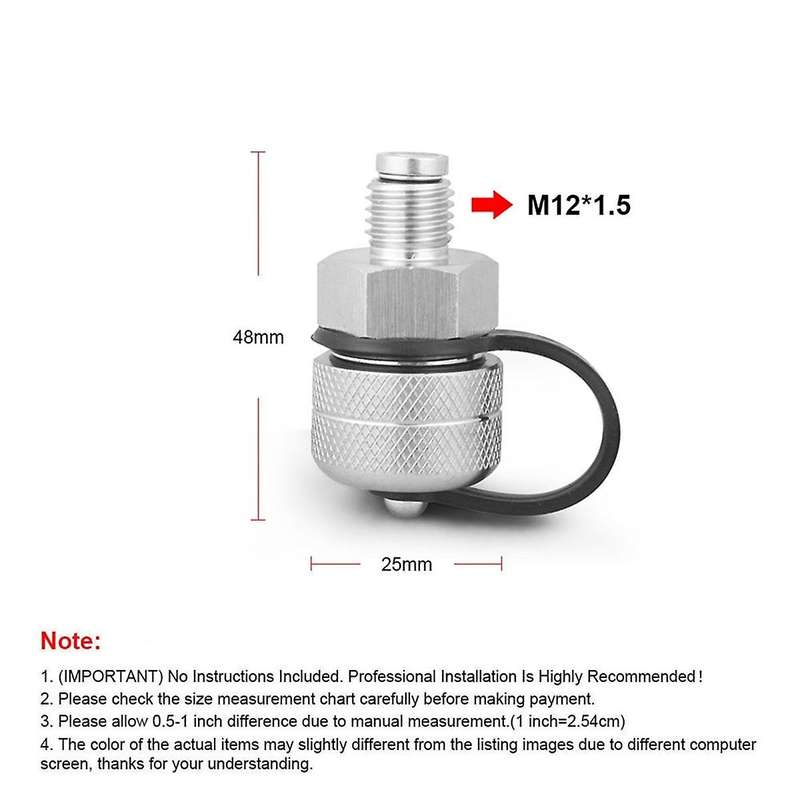 Car Aluminum Alloy Oil Drain Valve Quick Drain Suitable Quick Twist Oil Drain Valve for M12x1.5 with