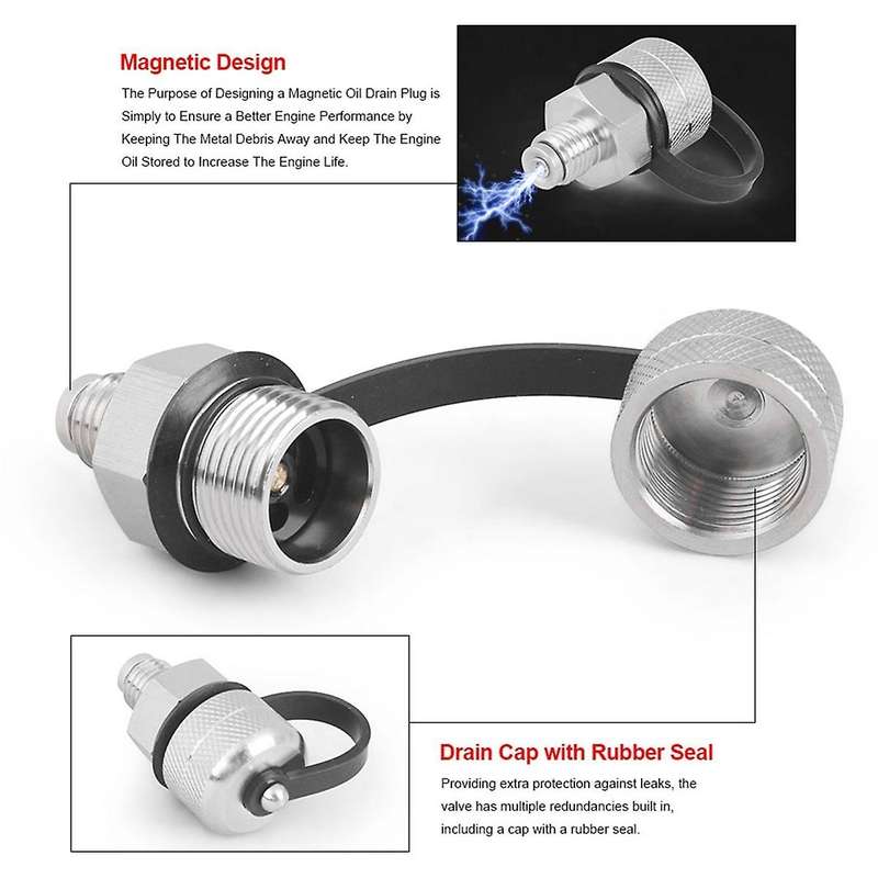 Car Aluminum Alloy Oil Drain Valve Quick Drain Suitable Quick Twist Oil Drain Valve for M12x1.5 with